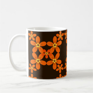 Tapete Retro Orange 1970 Kaffeetasse