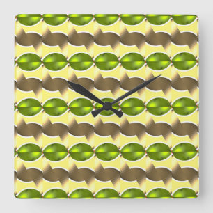 Tapete Retro Quadratische Wanduhr