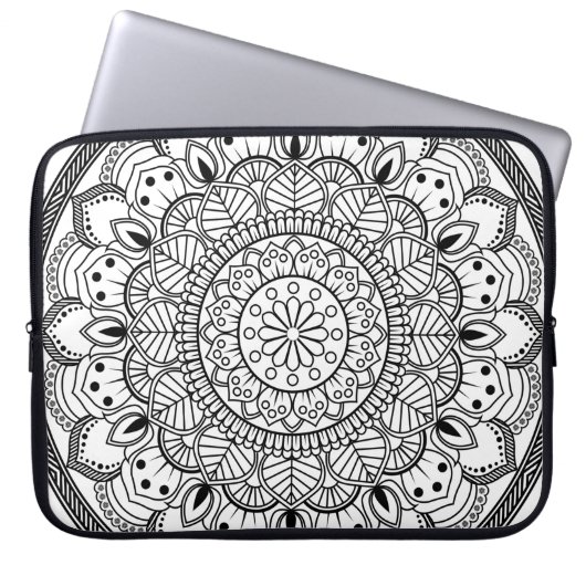 Tapete Rosette mandala Laptopschutzhülle (Vorderseite)