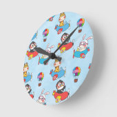 Tapete Runde Wanduhr (Winkel)