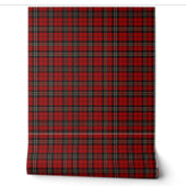 Tapete - tiefrote und grüne Tartan (Abrollen)