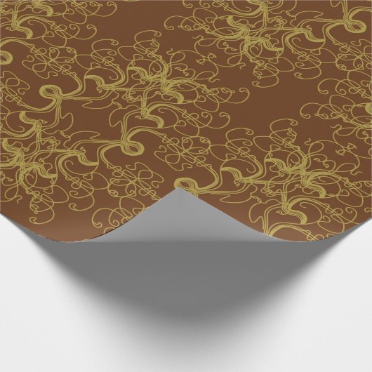 Tapete - Vintage barocke Darstellung Geschenkpapier (Ecke)