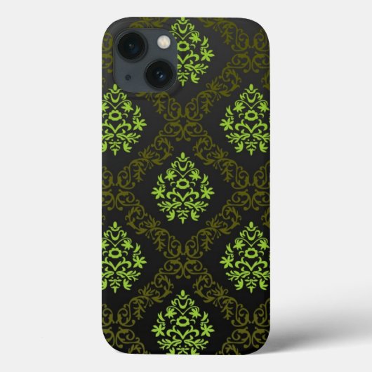 Tapeten-Blumengrün Case-Mate iPhone Hülle (Rückseite)
