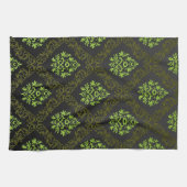 Tapeten-Blumengrün Geschirrtuch (Horizontal)
