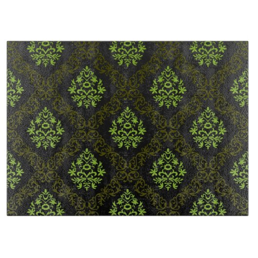 Tapeten-Blumengrün Schneidebrett (Vorderseite)