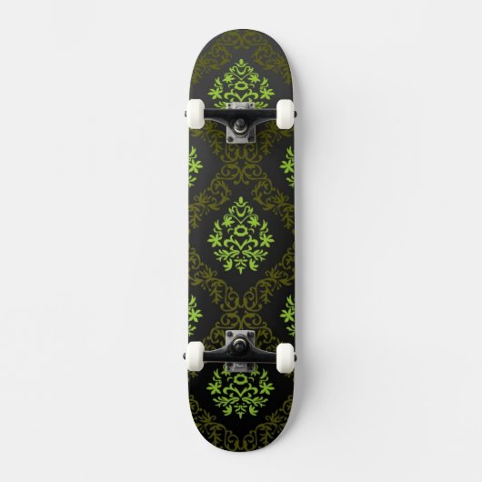 Tapeten-Blumengrün Skateboard (Vorderseite)