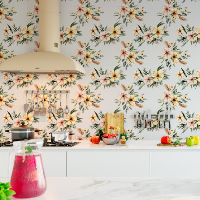 Tapeten mit weichem gelben Blumenmuster (Von Creator hochgeladen)