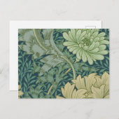 Tapeten-Muster-Probe mit Chrysantheme Postkarte (Vorne/Hinten)