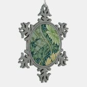 Tapeten-Muster-Probe mit Chrysantheme Schneeflocken Zinn-Ornament (Links)