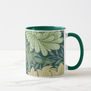 Tapeten-Muster-Probe mit Chrysantheme Tasse
