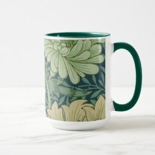 Tapeten-Muster-Probe mit Chrysantheme Tasse