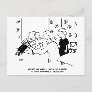 Tapeten und Innendekoration Cartoon Postkarte