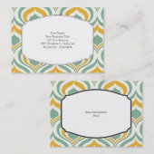 Tapetenmuster der 70er Jahre Visitenkarte (Vorne/Hinten)