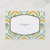 Tapetenmuster der 70er Jahre Visitenkarte (Rückseite)