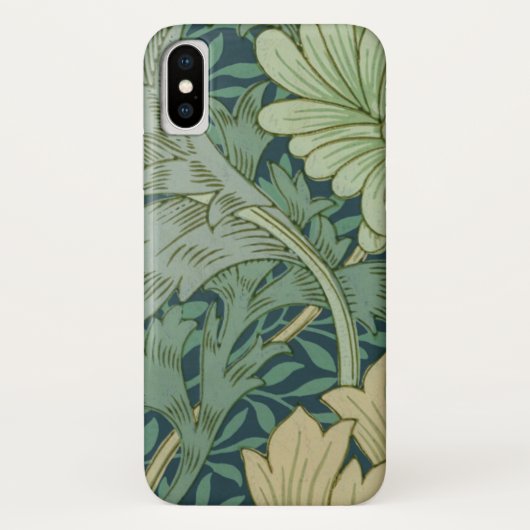 Tapetenmusterprobe mit Chrysantheme Case-Mate iPhone Hülle (Rückseite)