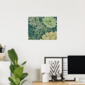 Tapetenmusterprobe mit Chrysantheme Poster (Heimbüro)