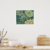 Tapetenmusterprobe mit Chrysantheme Poster (Küche)