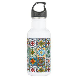 Tapetenrückwände/Talavera-inspirierte Fliesen Edelstahlflasche