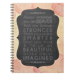 Tapfer, stark, intelligent und schön notizblock