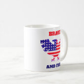 Tapfer Und Frei USA Kaffeetasse (VorderseiteRechts)