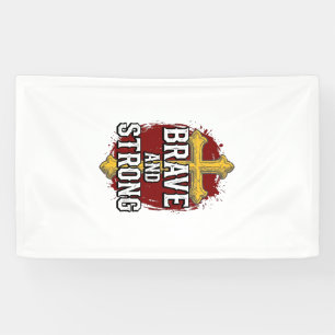 Tapfer und Stark Vintage Kreuz Shirt Design_1 Banner