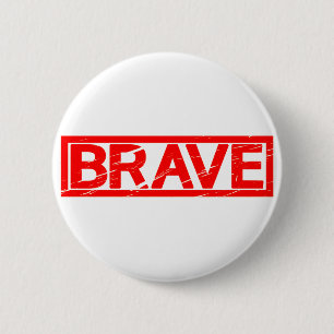 Tapfere Briefmarke Button