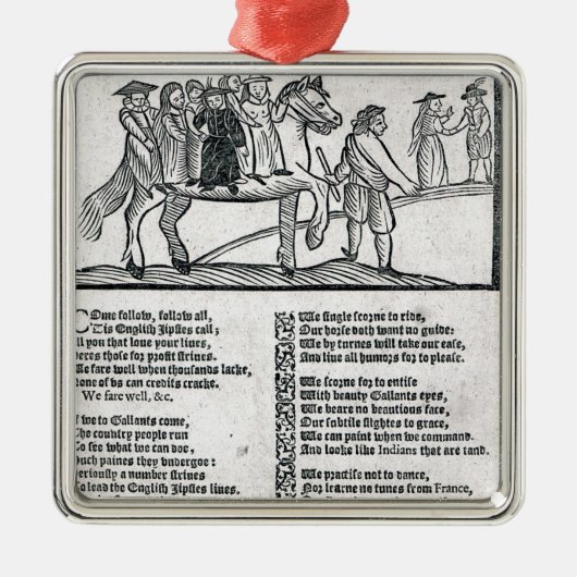 Tapfere Englisch Gypsy Ornament Aus Metall (Vorne)