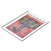 Tapfere Geist-Elefant-Kunst-gewundenes Notizbuch Notizblock (Linke Seite)