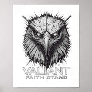 Tapfere Glaubenshaltung Adler Christlicher Mut Stä Poster