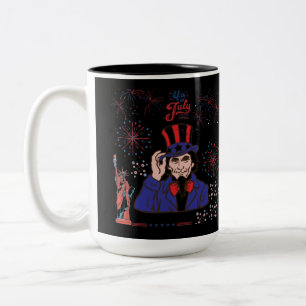 Tapfere Herzen feiern Schwarz Zweifarbige Tasse