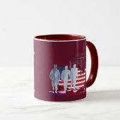 Tapfere Herzen in Maron Tasse (VorderseiteRechts)