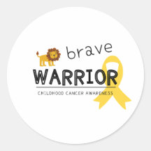 tapfere Krieger-Löwenaufkleber für Krebs im Kindes