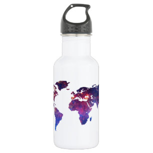 Tapfere neue Weltkarte Edelstahlflasche