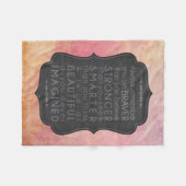 Tapfere, starke, intelligente und schöne fleecedecke (Vorderseite (Horizontal))