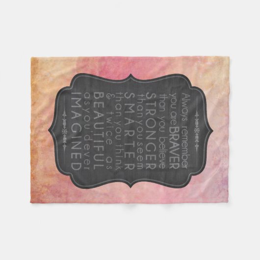 Tapfere, starke, intelligente und schöne fleecedecke (Vorderseite (Horizontal))