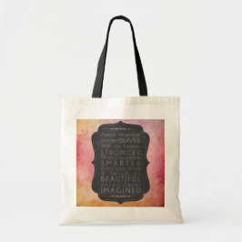 Tapfere, starke, intelligente und schöne tragetasche