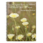 Tapferer als Sie glauben Sie. - Notizbuch Notizblock (Vorderseite)