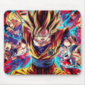 Tapferer Anime-Held-Junge auf Computer-Laptop Mousepad (Vorne)