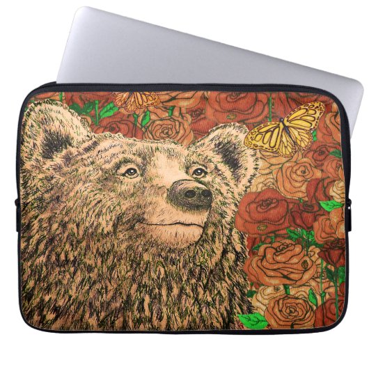 Tapferer Bär Laptopschutzhülle (Vorderseite)