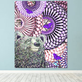 Tapferer Bär Leinwanddruck (Insitu (Holzboden))