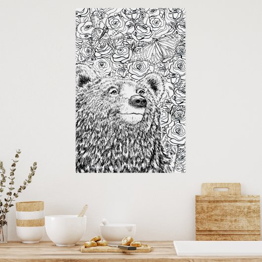 Tapferer Bär Poster (Küche)