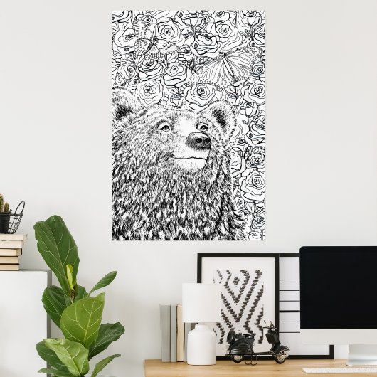 Tapferer Bär Poster (Heimbüro)