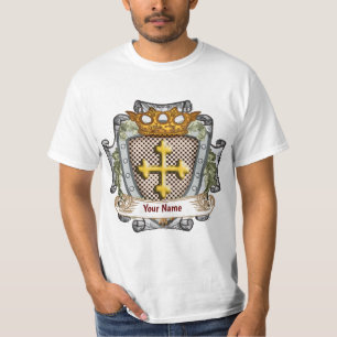 Tapferer Familienwappen Nachname T-Shirt