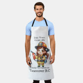 tapferer Feuerwehrmann in heller Ausrüstung Schürze (Getragen)