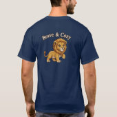 Tapferer & Gemütlicher Niedlicher Löwenjunge T-Shirt (Rückseite)