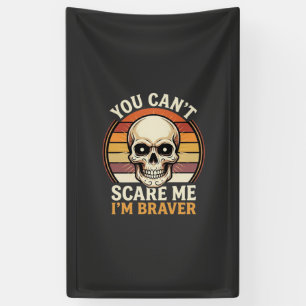 Tapferer Halloween-Totenkopf Retro-Horror-Design_1 Banner