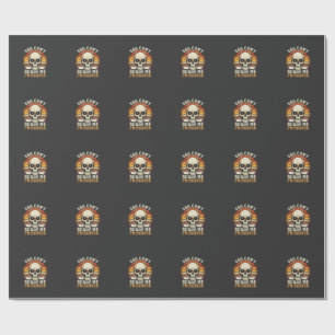 Tapferer Halloween-Totenkopf Retro-Horror-Design_1 Geschenkpapier