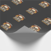 Tapferer Halloween-Totenkopf Retro-Horror-Design_1 Geschenkpapier (Ecke)