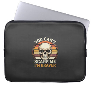 Tapferer Halloween-Totenkopf Retro-Horror-Design_1 Laptopschutzhülle