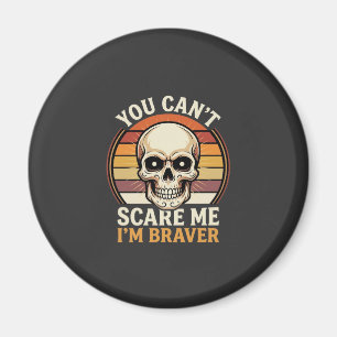 Tapferer Halloween-Totenkopf Retro-Horror-Design_1 Magnet